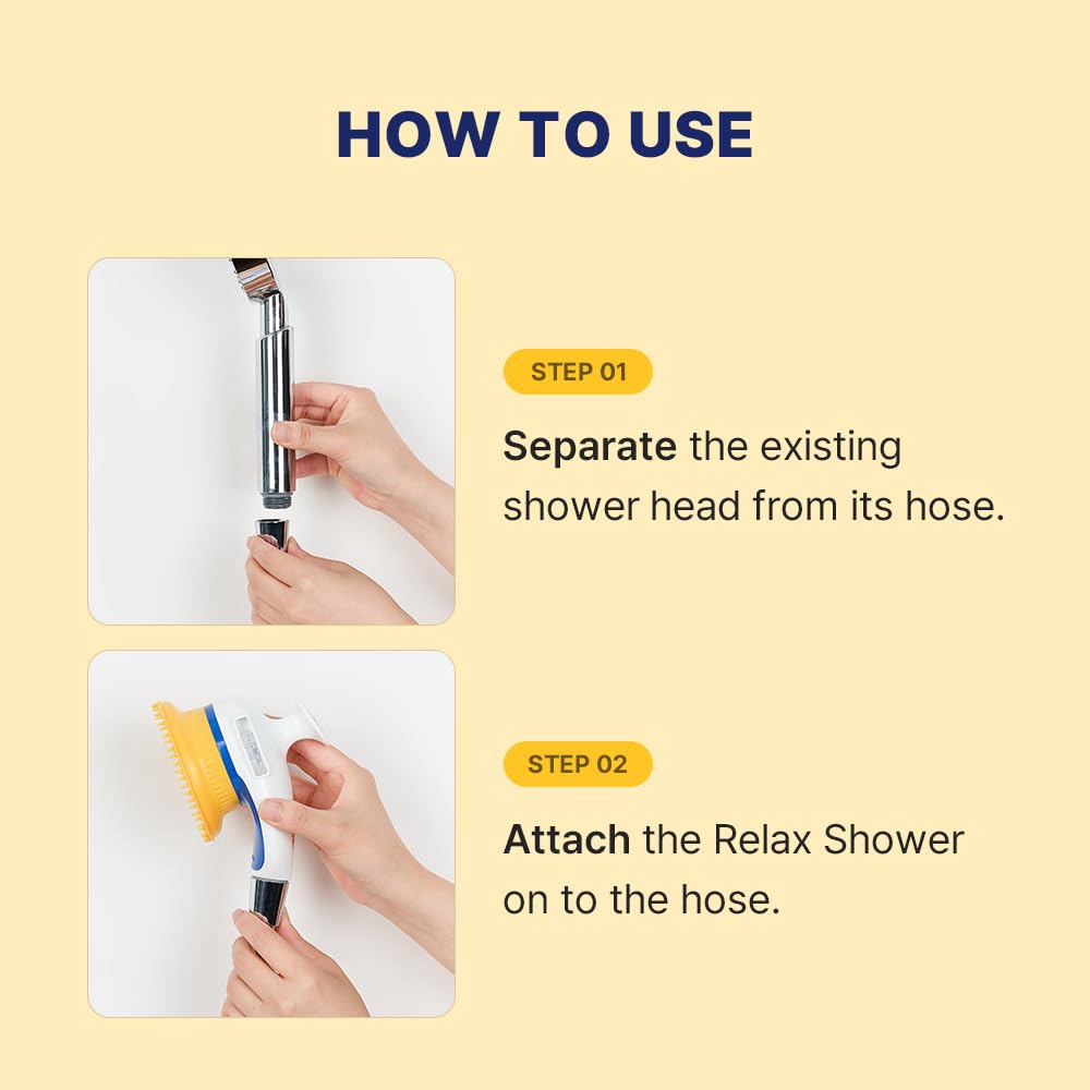 Relaxing Grooming Brush Scrubber Shower Wash Head