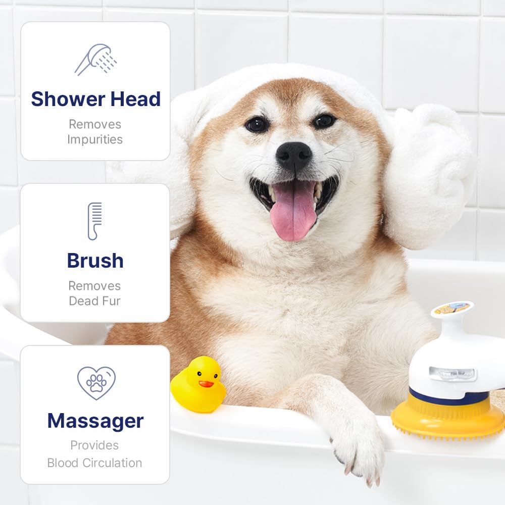 Relaxing Grooming Brush Scrubber Shower Wash Head
