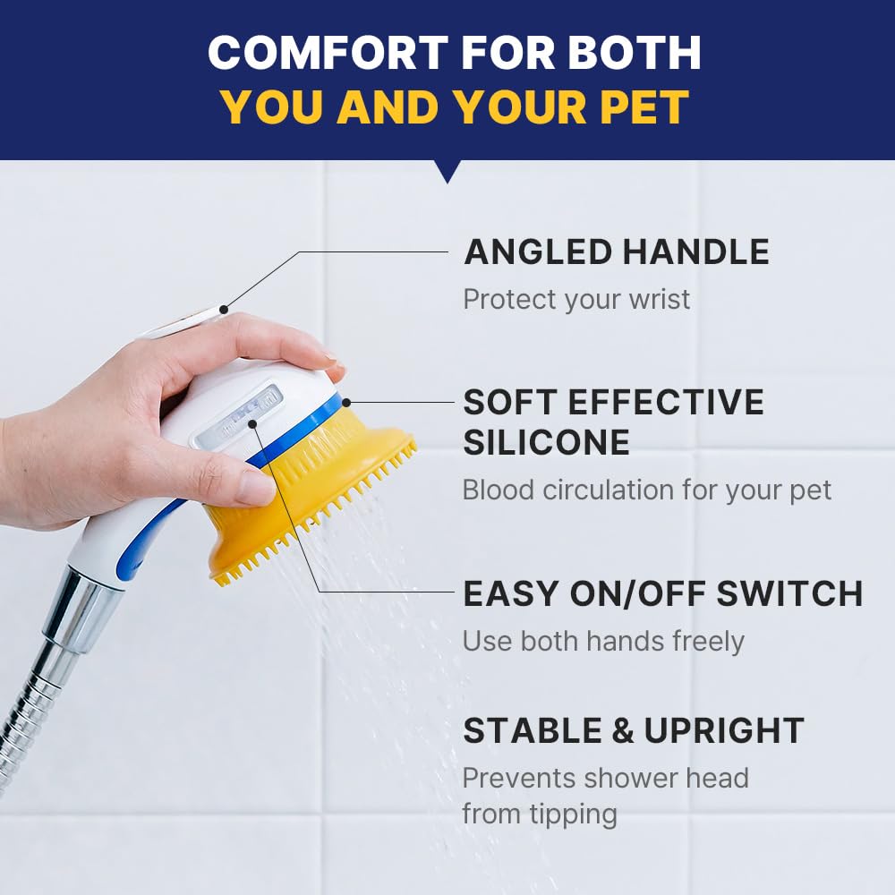 Relaxing Grooming Brush Scrubber Shower Wash Head