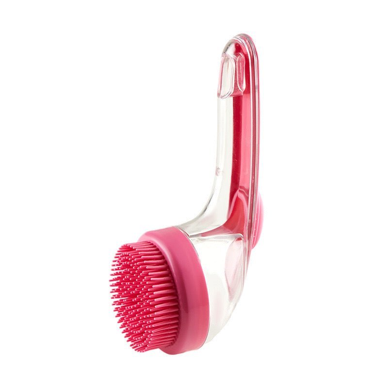 Grooming Brush with Built-In Soap Dispenser