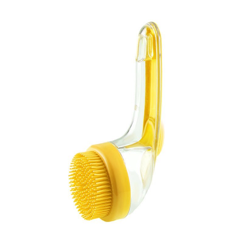 Grooming Brush with Built-In Soap Dispenser