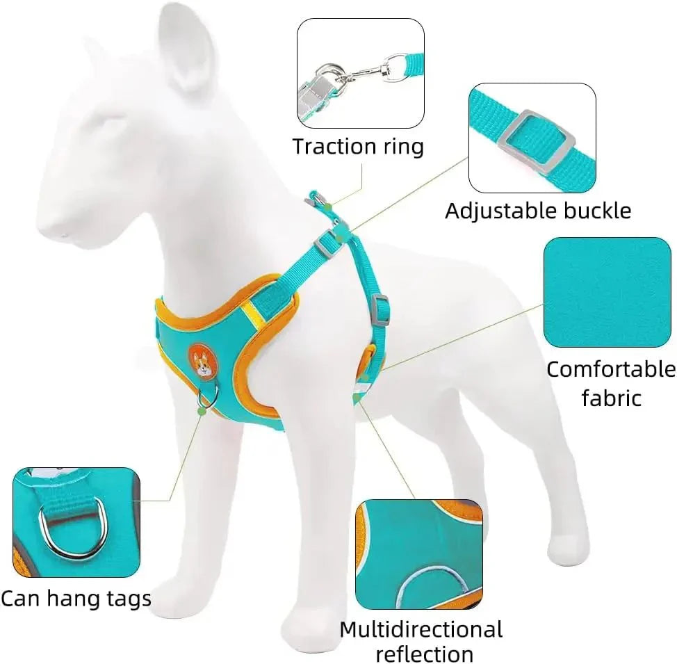 Reflective Dog Harness – Comfortable Nylon Harness for Walking