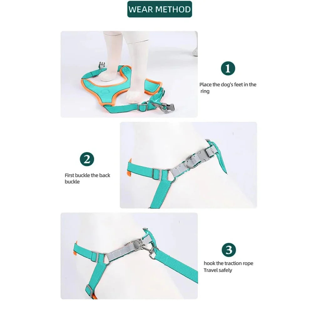 Reflective Dog Harness – Comfortable Nylon Harness for Walking