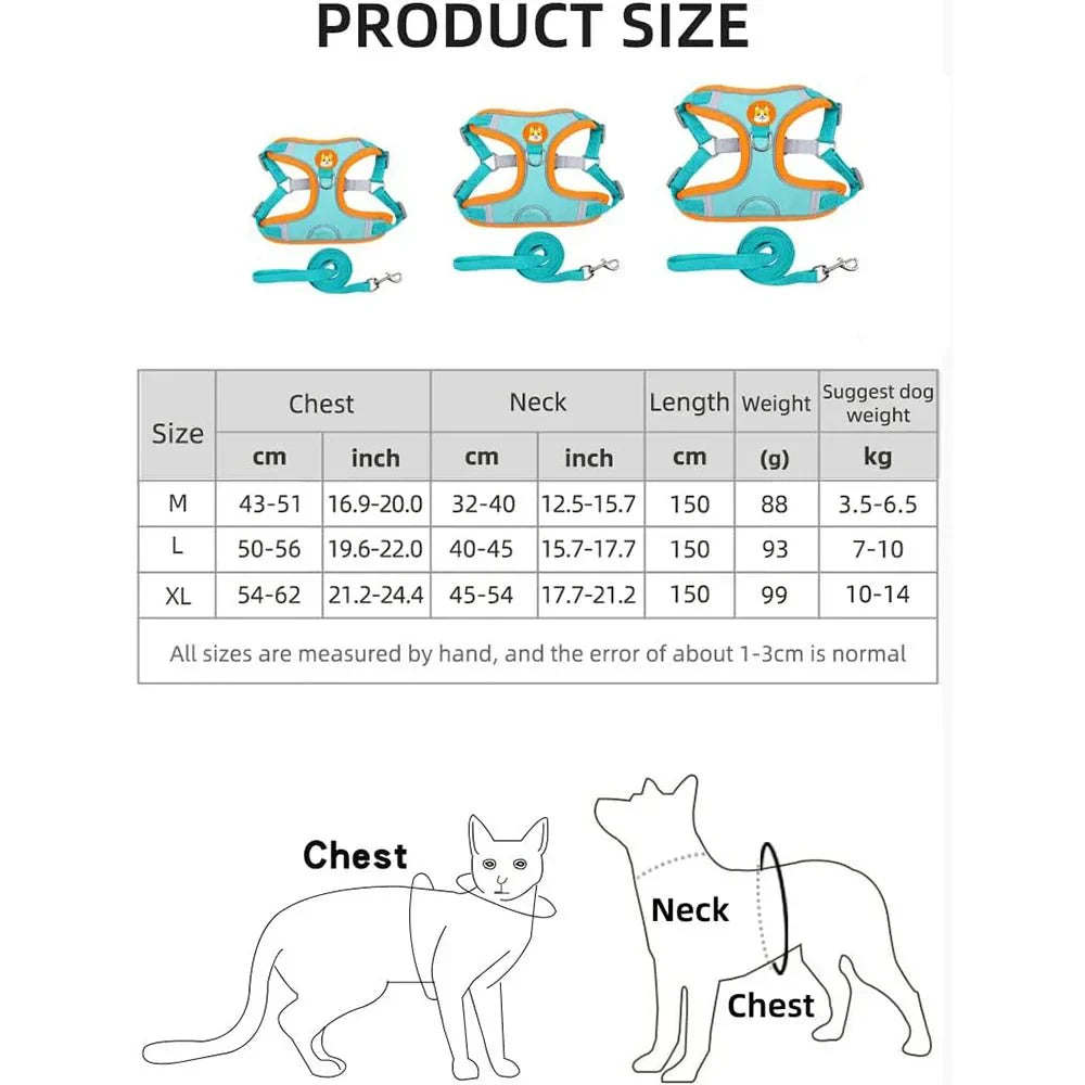 Reflective Dog Harness – Comfortable Nylon Harness for Walking