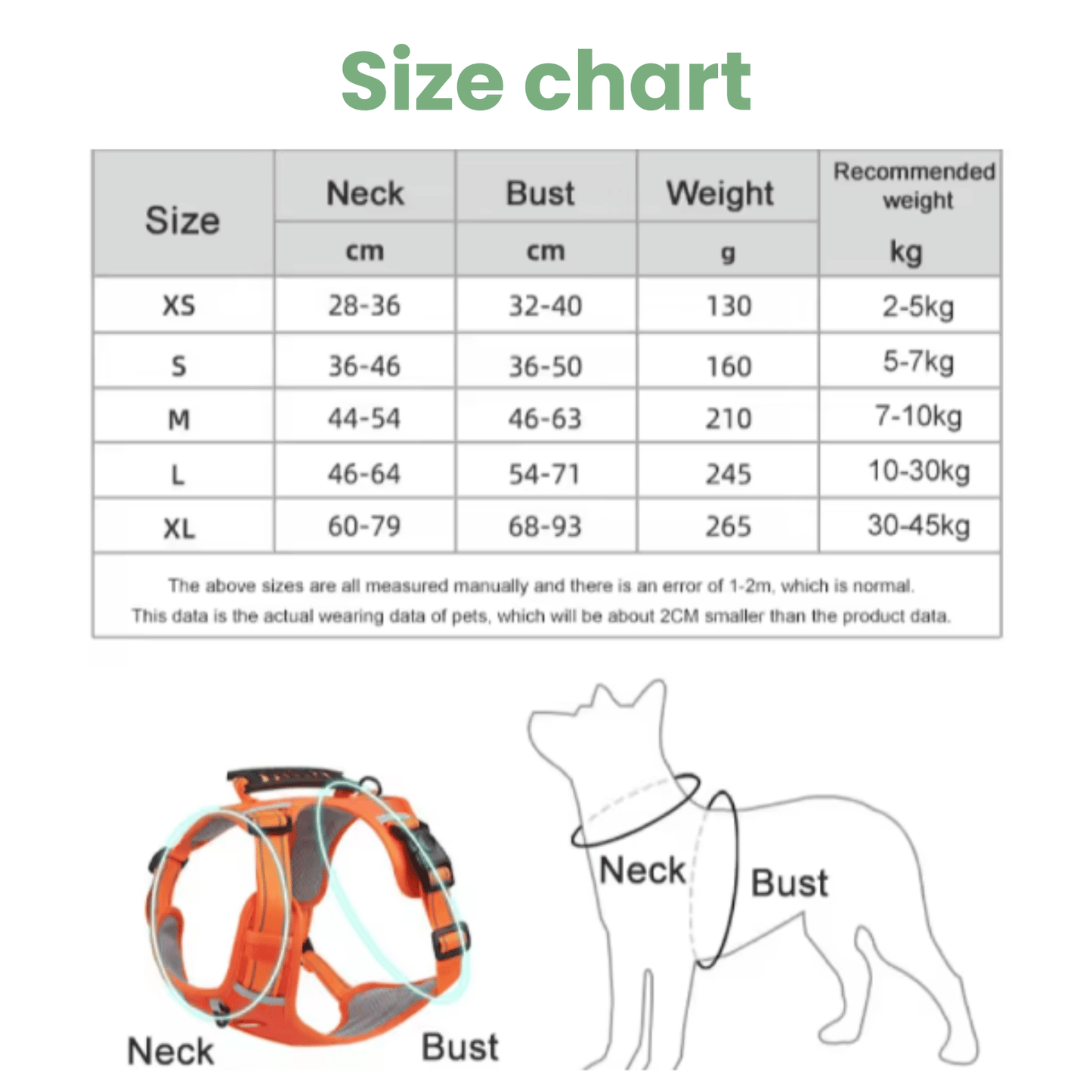 Reflective Dog Harness – Adjustable Nylon Harness for Walking