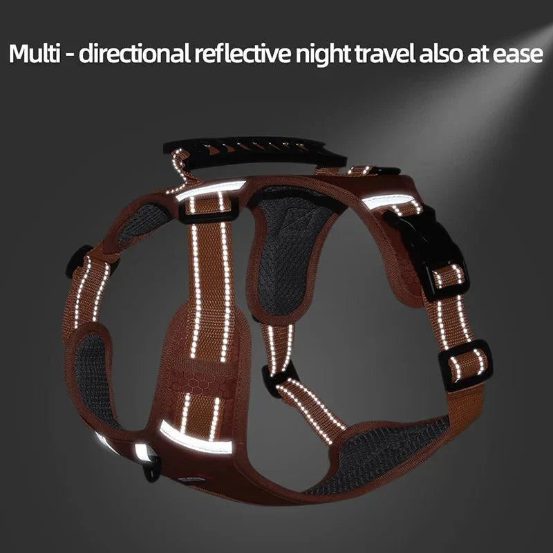 Reflective Dog Harness – Adjustable Nylon Harness for Walking