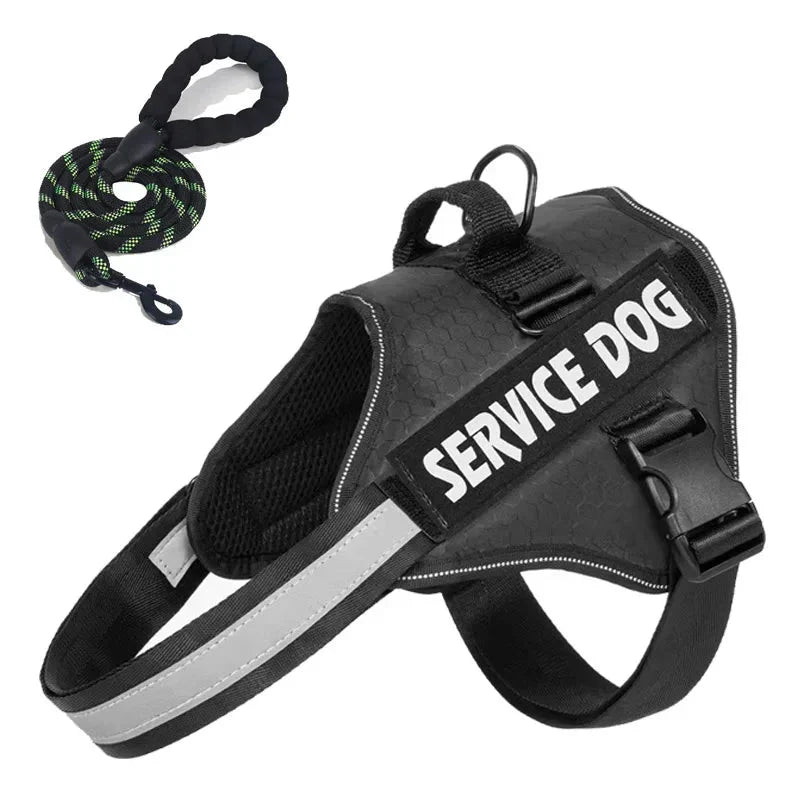Reflective Adjustable Dog Harness – Strong Polyester for Walking