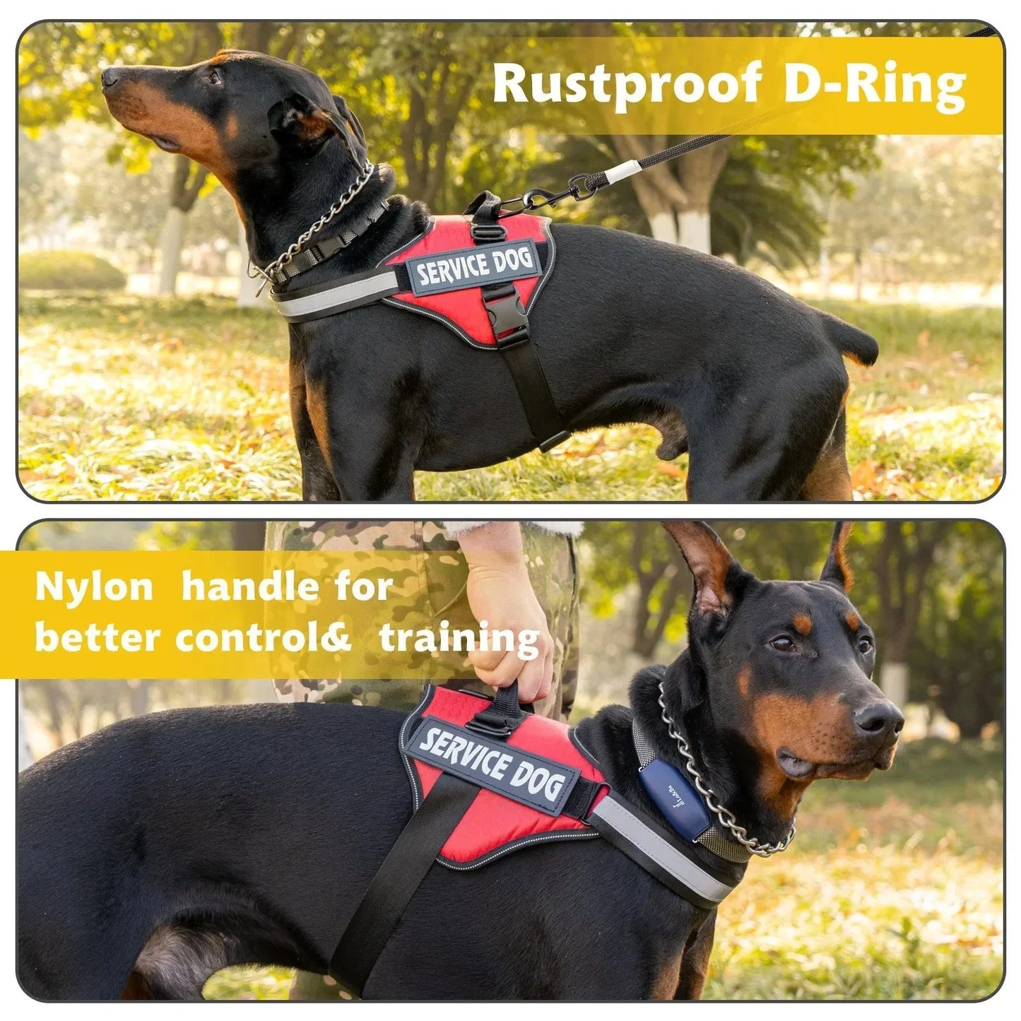 Reflective Adjustable Dog Harness – Strong Polyester for Walking
