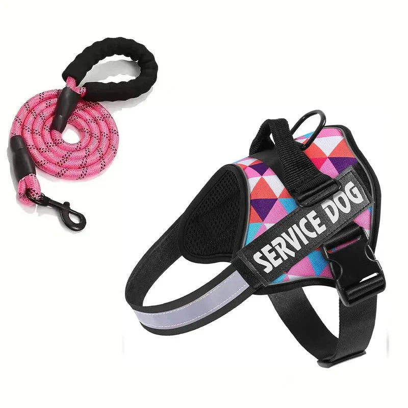 Reflective Adjustable Dog Harness – Strong Polyester for Walking
