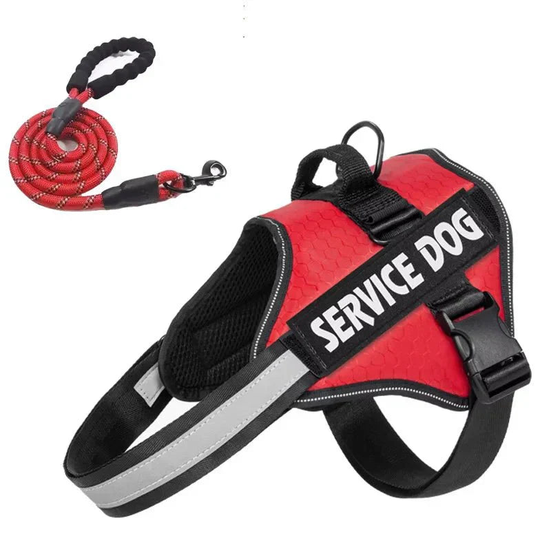 Reflective Adjustable Dog Harness – Strong Polyester for Walking
