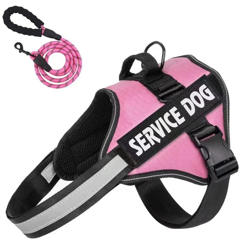 Reflective Adjustable Dog Harness – Strong Polyester for Walking