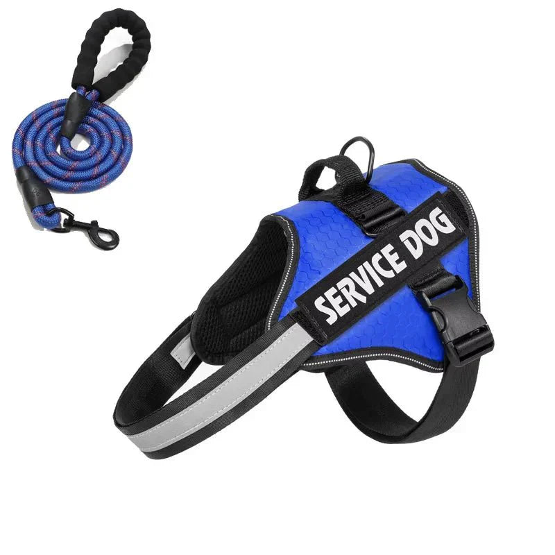 Reflective Adjustable Dog Harness – Strong Polyester for Walking