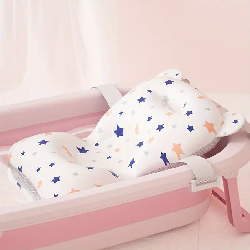 Non-Slip Bath Mat with 4 Buckles & Bath Tub
