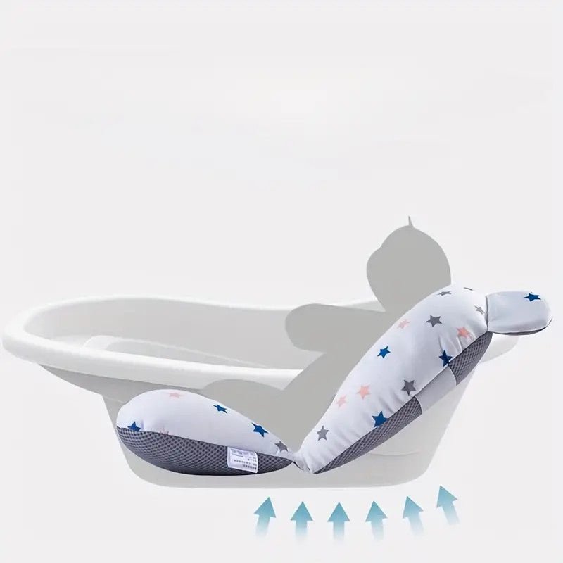 Non-Slip Bath Mat with 4 Buckles & Bath Tub