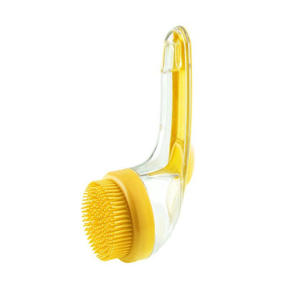 Grooming Brush with Built-In Soap Dispenser