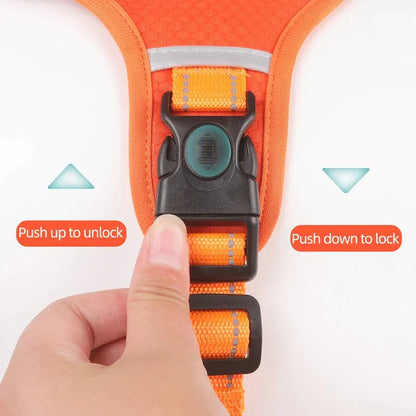 Reflective Dog Harness – Adjustable Nylon Harness for Walking