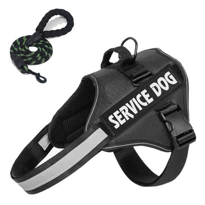 Reflective Adjustable Dog Harness – Strong Polyester for Walking