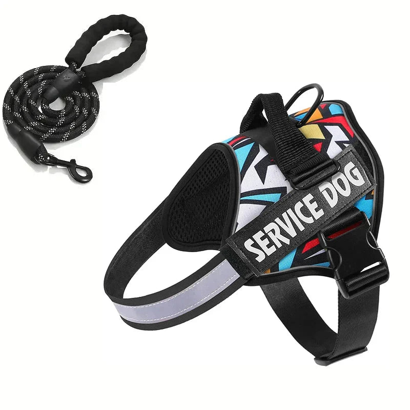 Reflective Adjustable Dog Harness – Strong Polyester for Walking