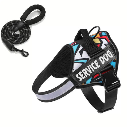 Reflective Adjustable Dog Harness – Strong Polyester for Walking