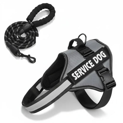 Reflective Adjustable Dog Harness – Strong Polyester for Walking