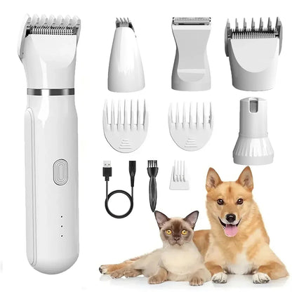 [New] 4 IN 1 Grooming Kit Electric Trimmer Rechargeable Clipper