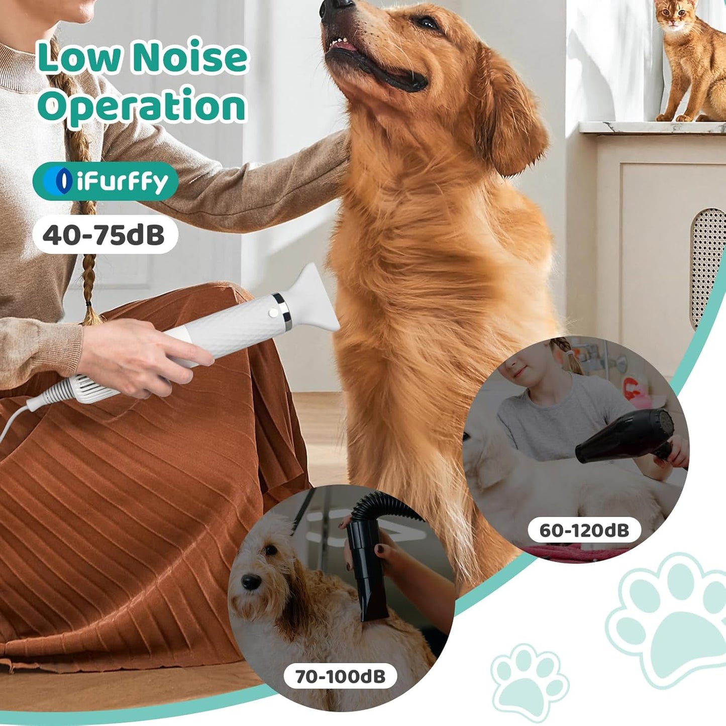 [Best Seller] L&W BROS 5 in 1 Pet Hair Dryer High-powered