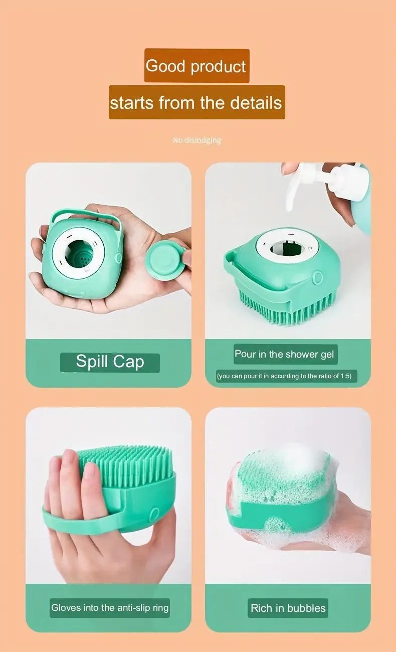 Bath Brush with Shampoo Storage